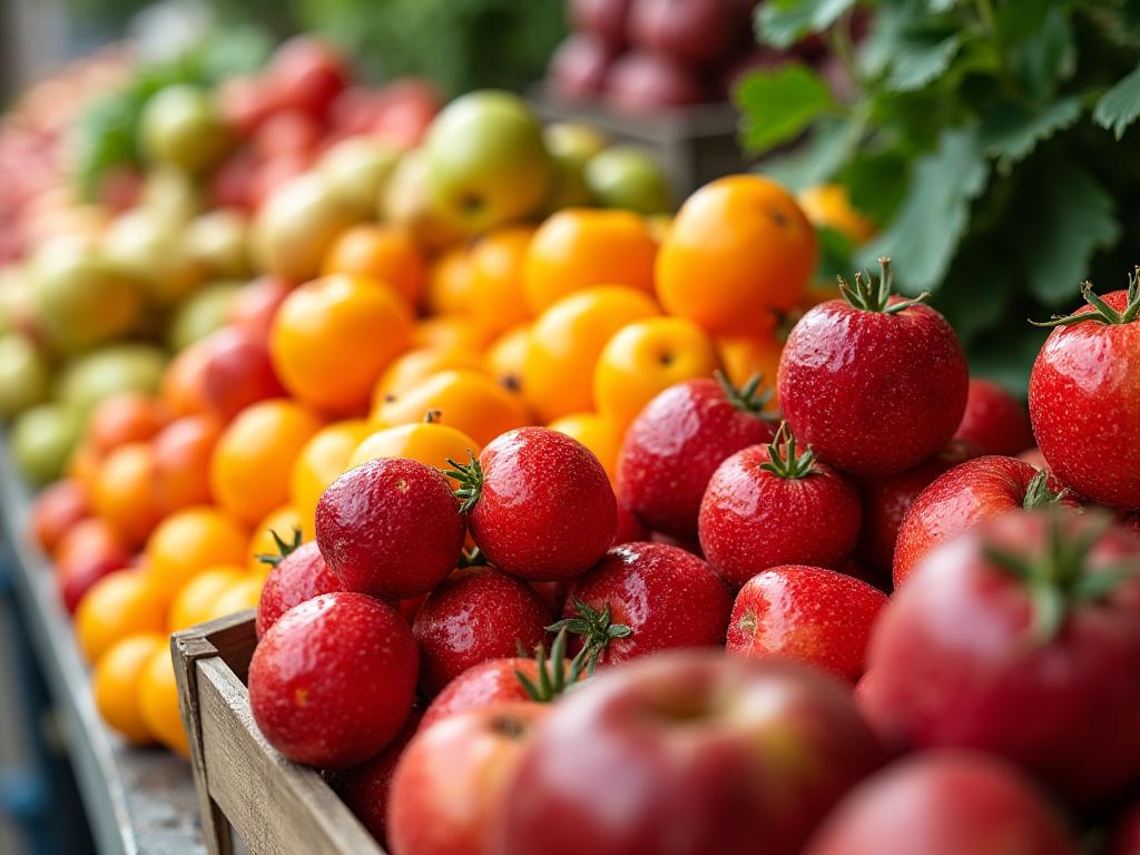 Bio-Obst von regionalen Bauern